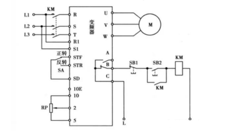 變頻器使用繼電器和開關控制電機運行方式詳解